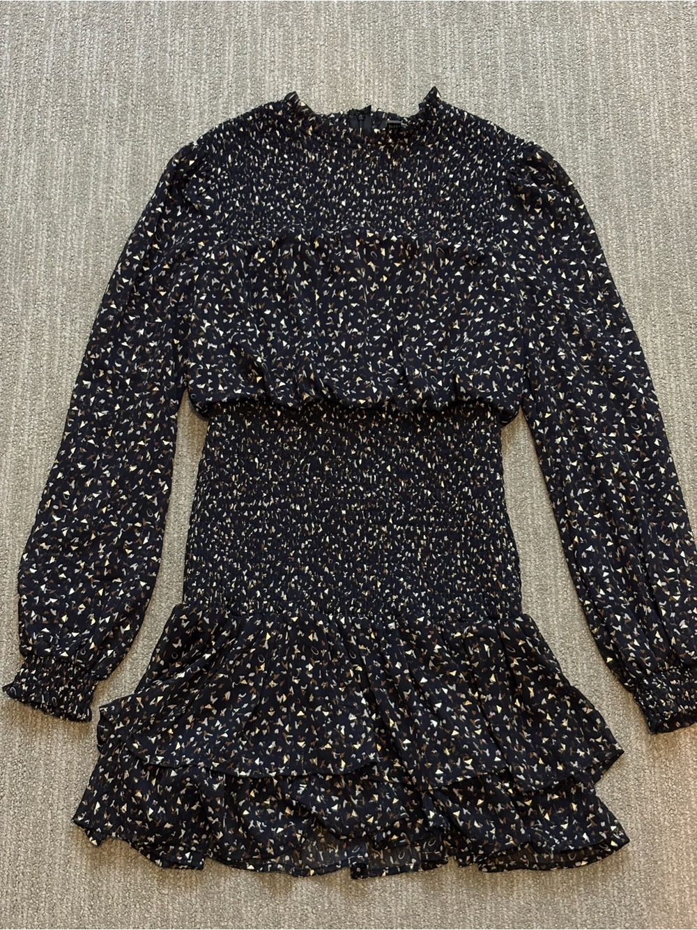Aqua smocked mini dress